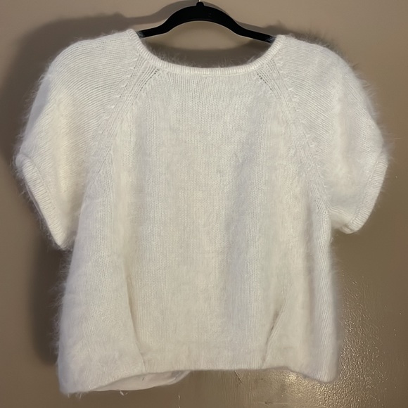 Rabbit Hair Wool Blend Princess Sweater Cardigan Ann Taylor LOFT - Picture 2 of 5